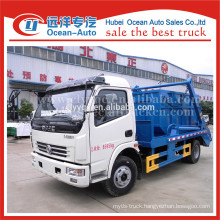 Dongfeng hydraulic small swing arm garbage truck